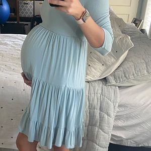 Pink blush maternity dress